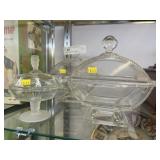 Frosted and Pattern Glass Compotes