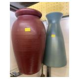 (2) Unsigned Art Pottery Vases