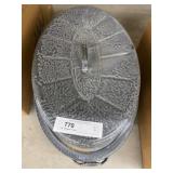 Gray Agateware Roaster