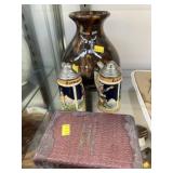 Miniature Beer Steins, Still Bank, Pottery Vase