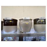 (3) Stoneware Storage Crocks