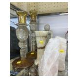 Candlesticks, Alabaster Bookends, Figurine