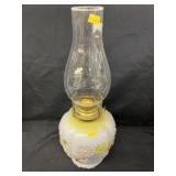 Milk Glass Paint Decorated Fluid Light