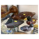 (4) Machine Carved Ducks