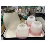 Etched and Satin Glass Lamp Shades