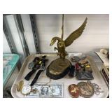 Brass Duck Figurine, Watches, Belt Buckles
