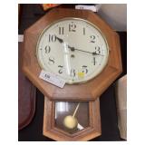 German Wood Cased Wall Clock