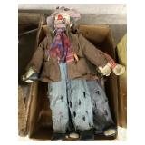 (3) Porcelain Clown Dolls