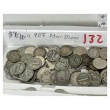 $9.90 in 90% Silver Dimes