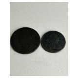 1808 1/2-cent & 1820 Lg. Cent