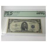 1953 $5 Silver Certificate MS64 PPQ