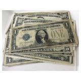 $81 Currency Silver Certificates, etc.