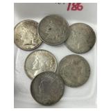 6 Peace Dollars
