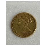 1886S $5 Gold Pc.