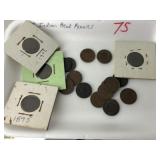 18 Indian Head Pennies