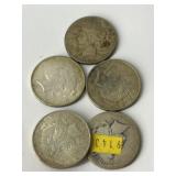 5 Peace Dollars