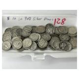 $10 in 90% Silver Dimes