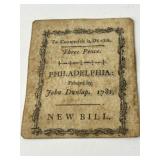 1781 Colonial Currency