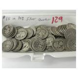 $15 in 90% Silver Quarters