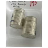 2 Unc. Rolls of 1964 Kennedy Halves