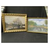 Oil On Board with Framed Print