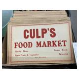 New Old Stock Cardboard Market Signs
