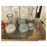 Milk Bottles, Canning Jars