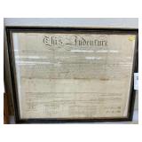 1844 Mt. Joy Township (PA) Framed Indenture