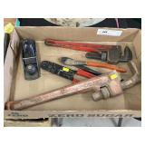 Pipe Wrenches, Wire Stripper, Plane