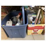 (3) Boxes of Cleaning Supplies, Paper Shredder