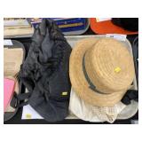 Vintage Straw Hat with Bonnets