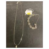 Sterling Silver Bracelet with Necklace