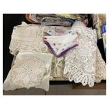 Crocheted Table Covers with Handkerchiefs