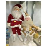 (2) Vintage Santa Dolls