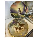 (2) Limoges Paint Decorated Plates