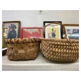 (2) Split Oak Woven Baskets