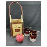 Souvenir Glass with Crafted Wooden Basket