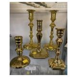 (5) Brass Candlesticks
