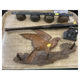 Harness Bells, Wall Rack, Miniature Baseball Bat