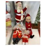Vintage Santa and Elf Dolls