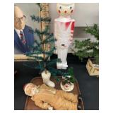 Vintage Santa Doll with Decorative Trees