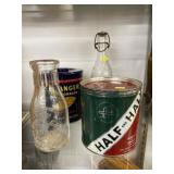 Tobacco Tins, Milk and Brewery Bottle
