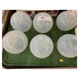 (6) New Opalescent Glass Shades