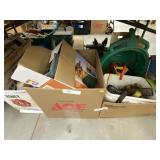 (3) Boxes- Air Bed, Ratchet Straps, Doll