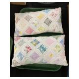 Diamond Pattern Quilt with Pillows