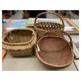 (3) Woven Baskets