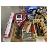 Tennis Rackets, Thermos, Game Board