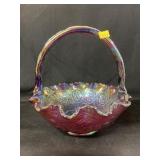 Fenton Persian Medallion Carnival Glass Basket