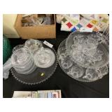 Candlewick Punch Bowl Set with Serving Plate