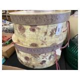(2) Decorative Hat Boxes